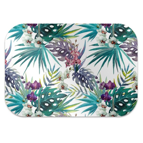 Alfombra para silla de escritorio Hojas tropicales