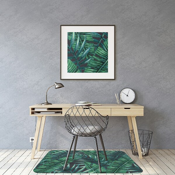 Alfombra para silla de escritorio Hojas tropicales