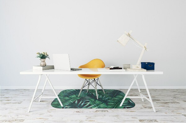 Alfombra para silla de escritorio Hojas tropicales