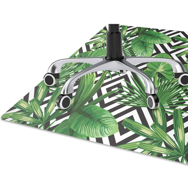Alfombra para silla de escritorio Hojas tropicales