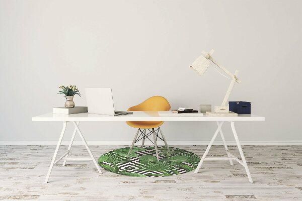 Alfombra para silla de escritorio Hojas tropicales