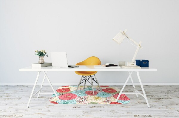 Alfombrilla para silla de escritorio Patrón floral