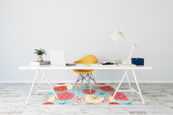 Alfombrilla para silla de escritorio Patrón floral