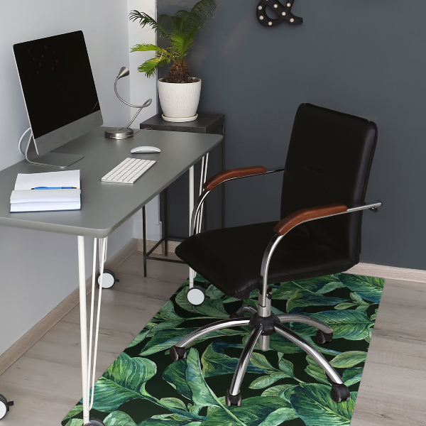 Alfombrilla para silla de escritorio Hojas tropicales