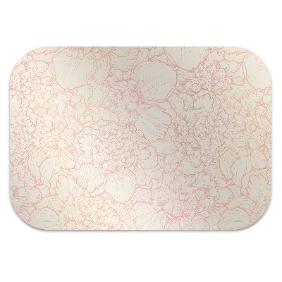 Alfombra silla ordenador Peonies pink