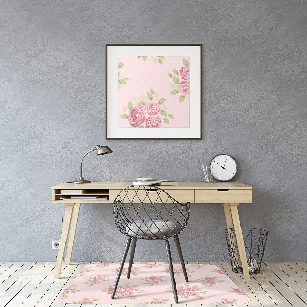 Alfombra silla ordenador Ramo de rosa
