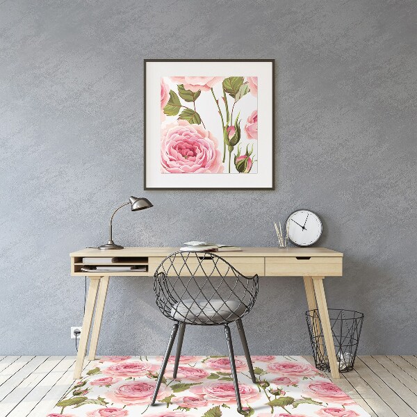 Alfombrilla para silla de escritorio Rosas hermosas