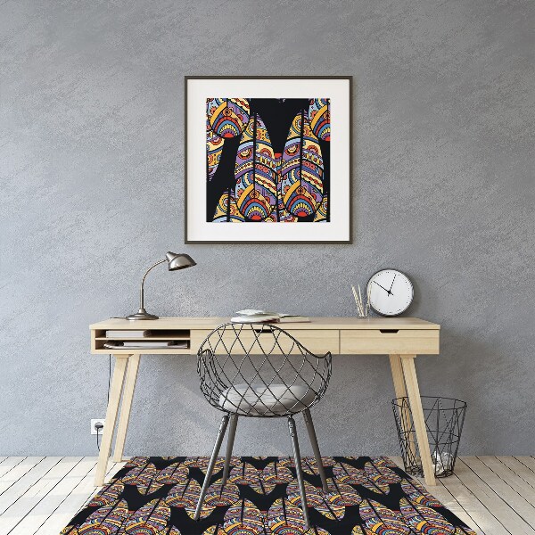 Alfombra silla ordenador Arte tribal