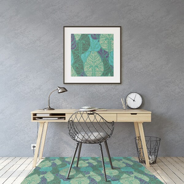 Alfombra silla ordenador Hojas