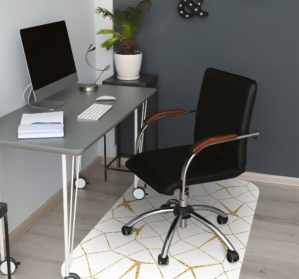Alfombra para silla de escritorio Mosaico dorado
