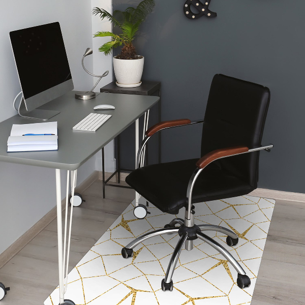 Alfombra para silla de escritorio Mosaico dorado
