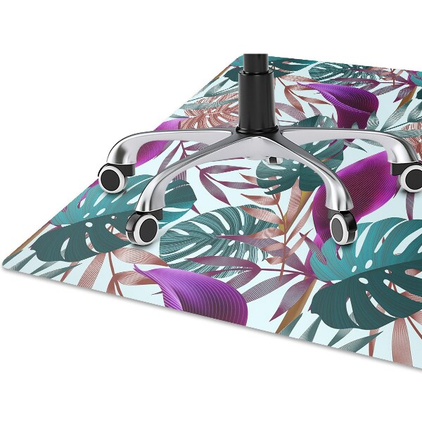 Alfombra silla ordenador Hojas tropicales