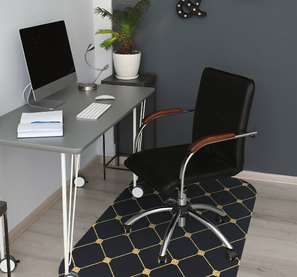 Alfombra silla ordenador Diamantes dorados