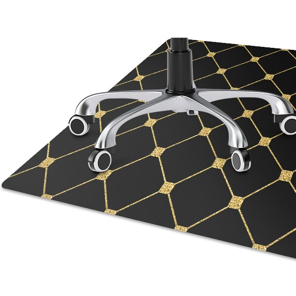 Alfombra silla ordenador Diamantes dorados
