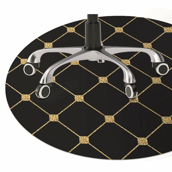 Alfombra silla ordenador Diamantes dorados