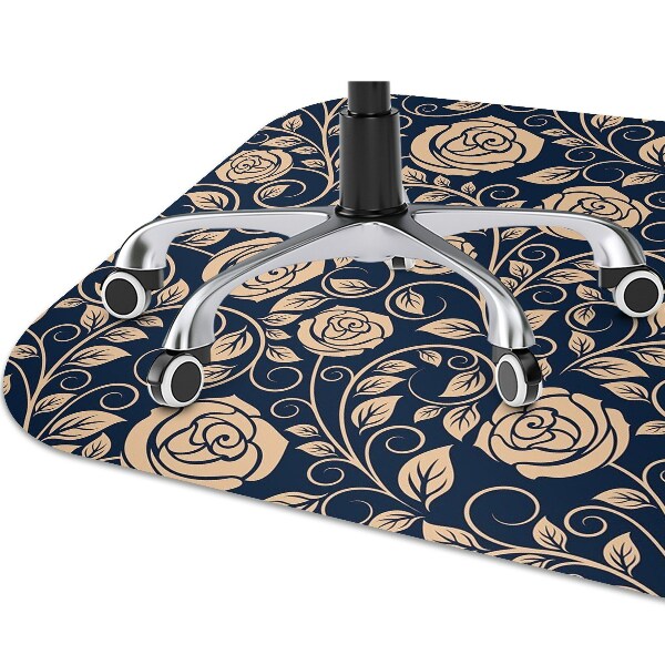 Alfombra silla ordenador Rosas doradas vintage