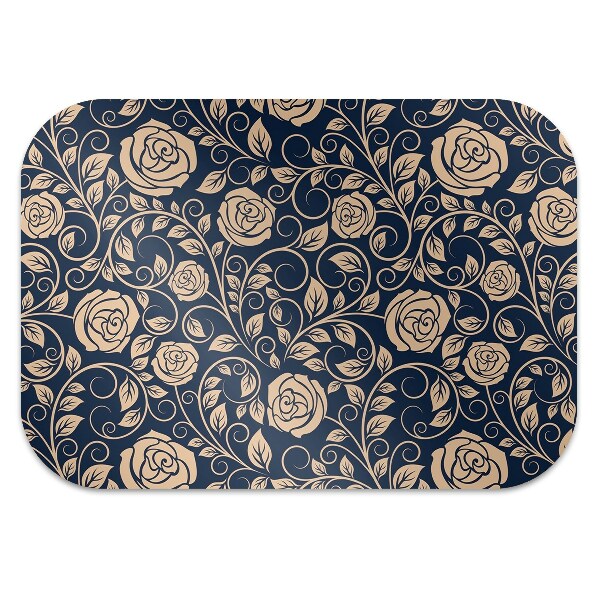 Alfombra silla ordenador Rosas doradas vintage