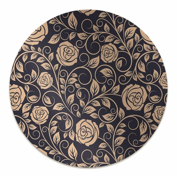 Alfombra silla ordenador Rosas doradas vintage