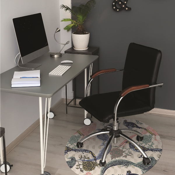 Alfombra para silla de escritorio Codornices pintados