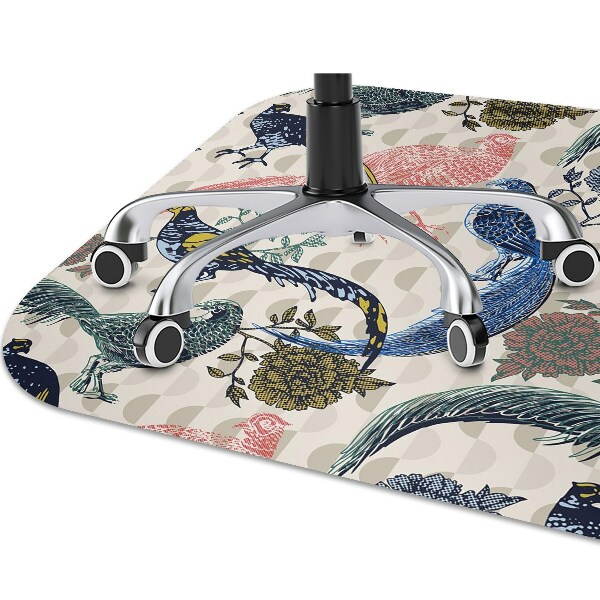 Alfombra para silla de escritorio Codornices pintados