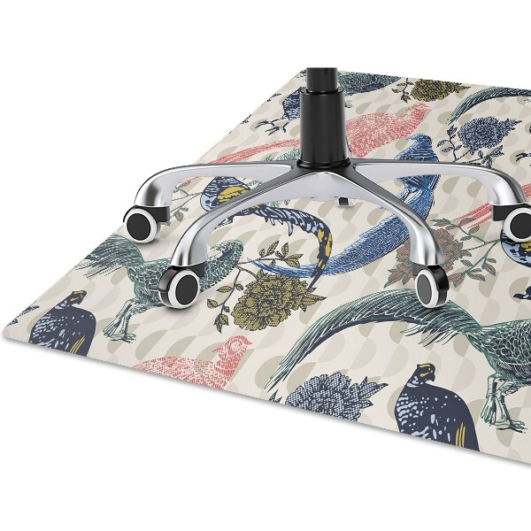 Alfombra para silla de escritorio Codornices pintados