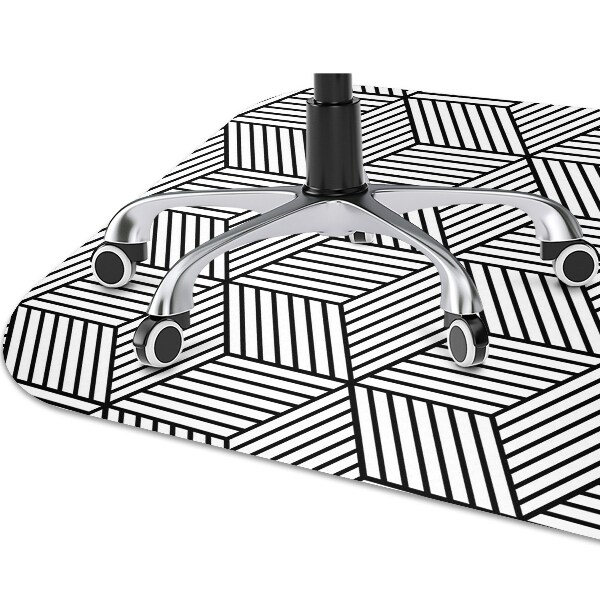 Alfombra silla escritorio Cubos geométricos