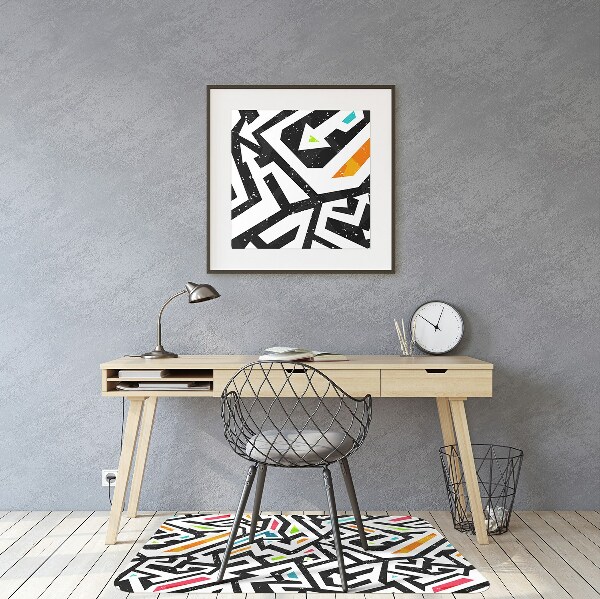 Alfombra silla ordenador Pintada
