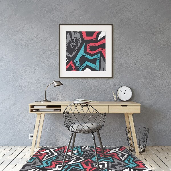 Alfombra silla ordenador Pintada