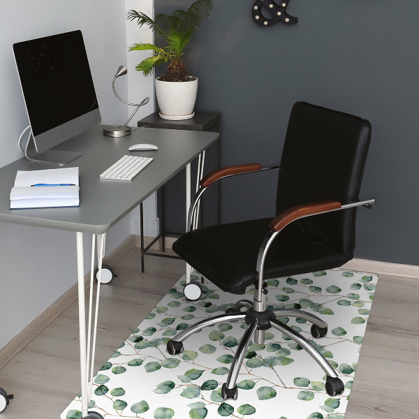 Alfombra para silla de escritorio Ramas con hojas