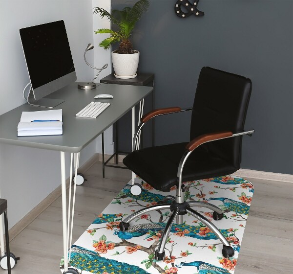 Alfombra para silla de escritorio Pata colorida