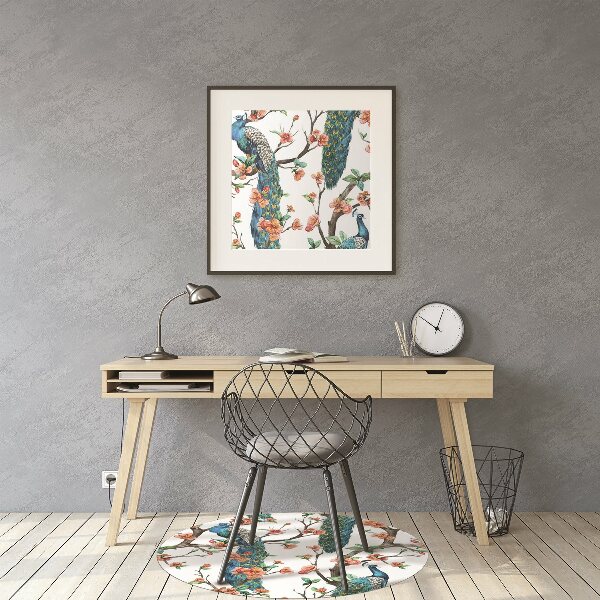 Alfombra para silla de escritorio Pata colorida