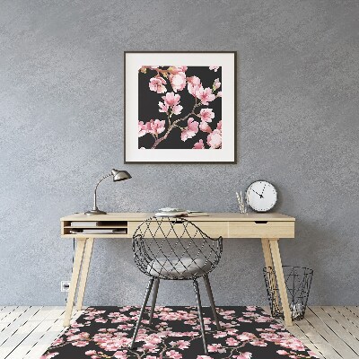 Alfombrilla para silla de escritorio Flores de cerezo