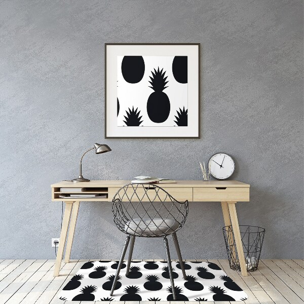 Alfombra silla ordenador Piñas negras