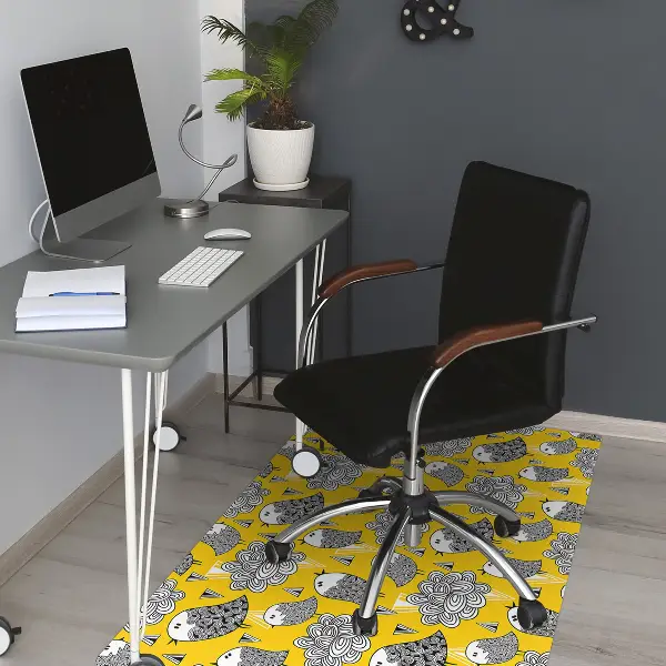 Alfombra para silla de escritorio Pájaros