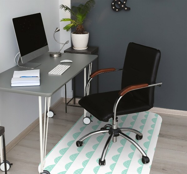 Alfombra para silla de escritorio Hileras de menta