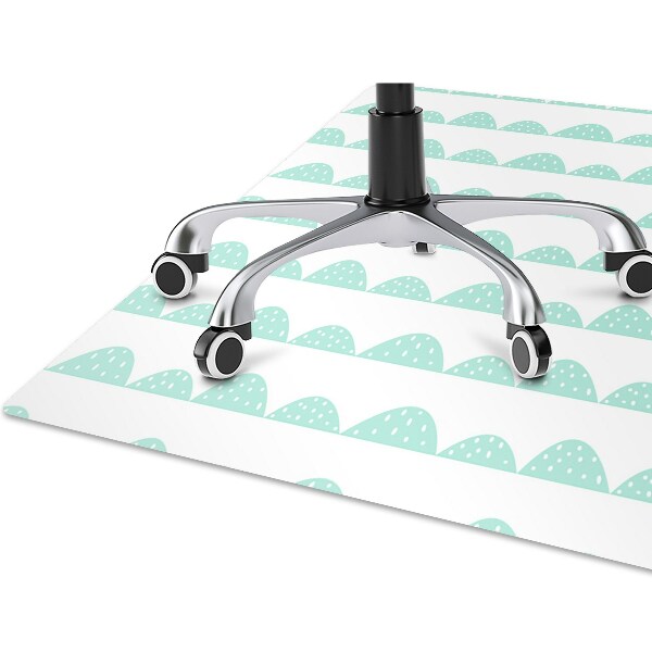 Alfombra para silla de escritorio Hileras de menta