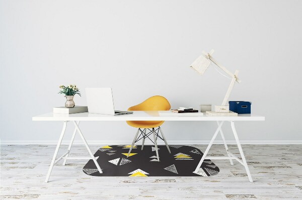 Alfombra silla ordenador Triángulos dibujados