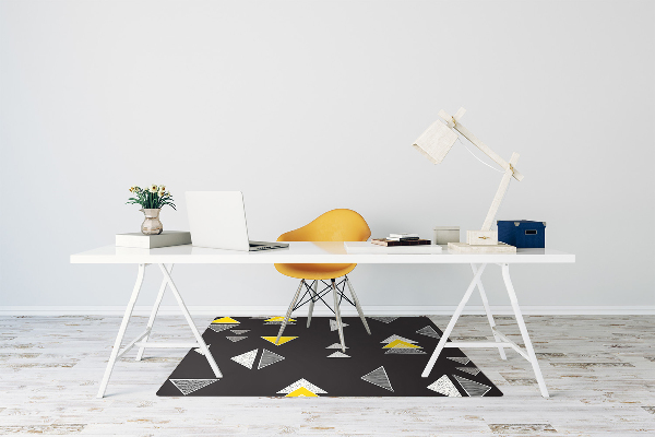 Alfombra silla ordenador Triángulos dibujados