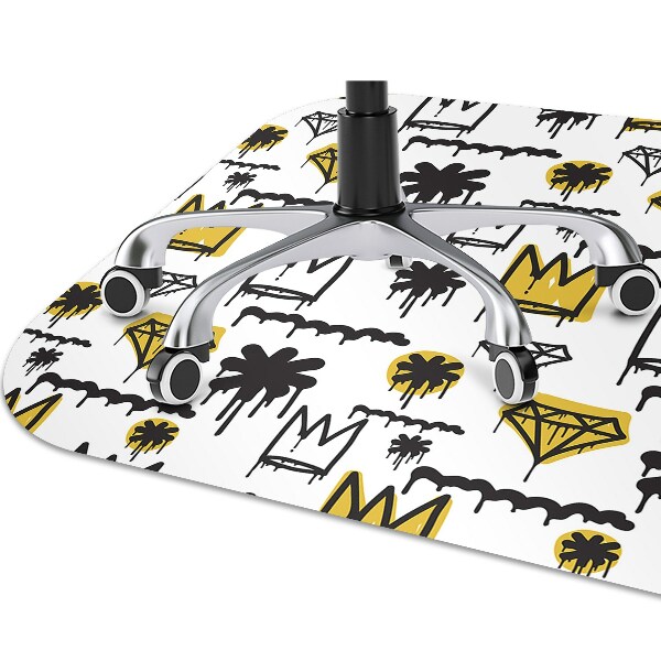 Alfombra para silla de escritorio Corona de graffiti