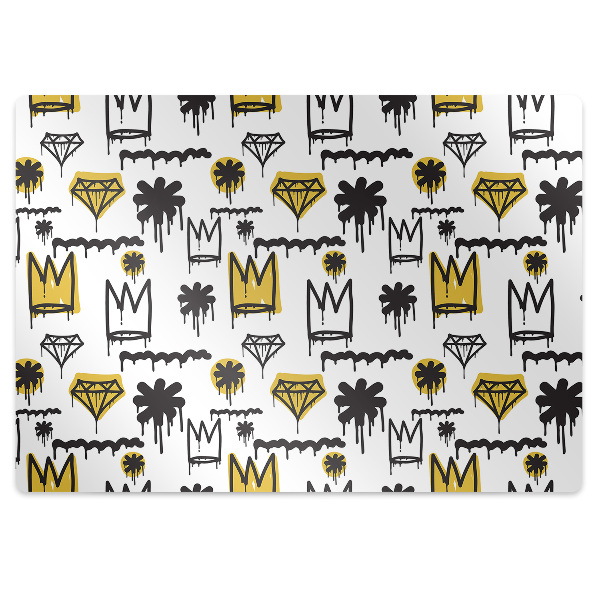 Alfombra para silla de escritorio Corona de graffiti