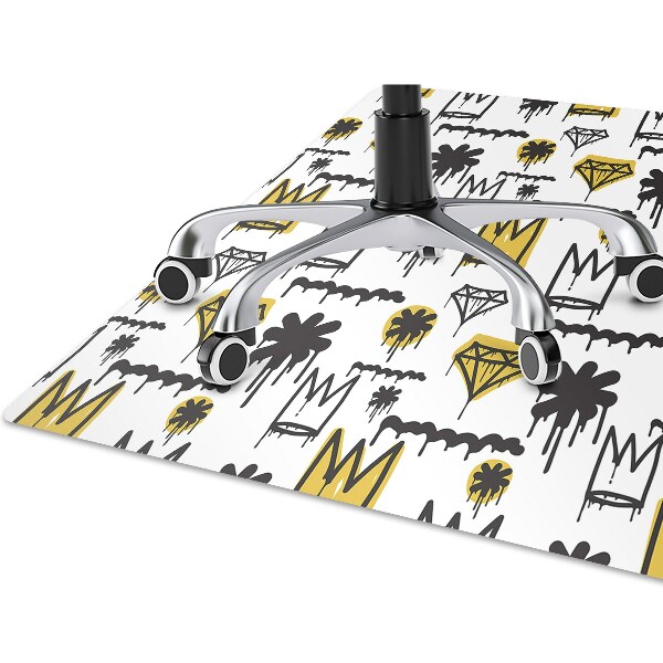 Alfombra para silla de escritorio Corona de graffiti