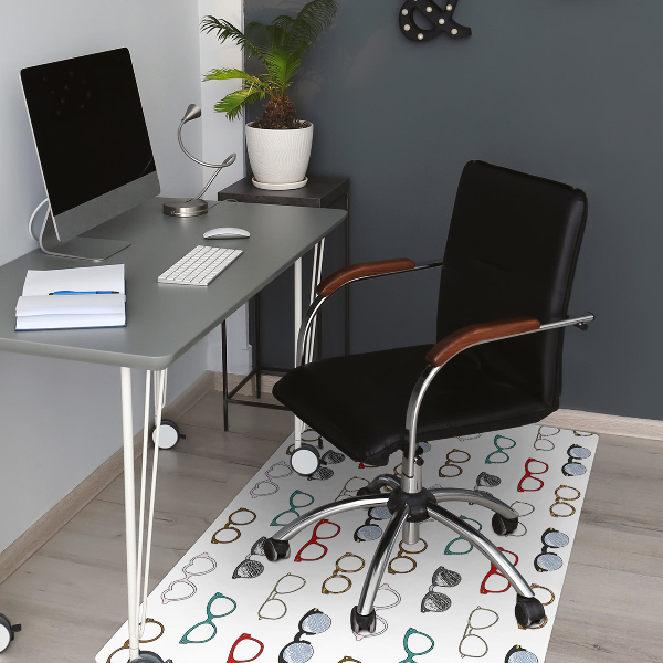 Alfombra para silla de escritorio Gafas retro