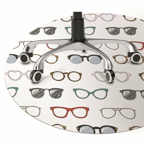 Alfombra para silla de escritorio Gafas retro