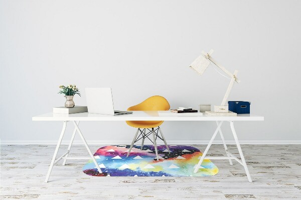 Alfombra para silla de escritorio Triángulos espaciales
