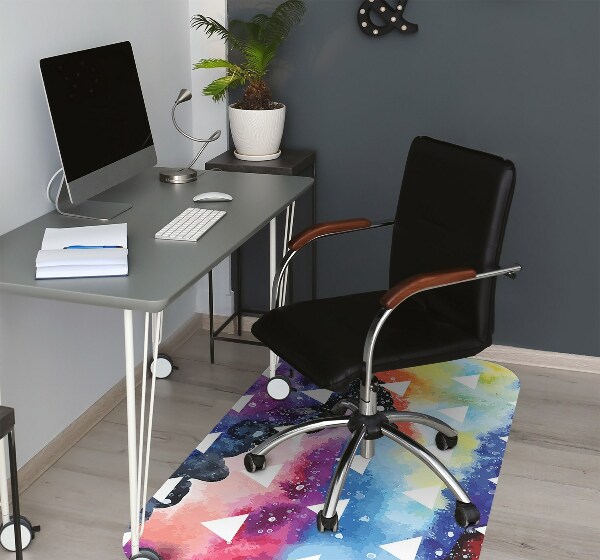 Alfombra para silla de escritorio Triángulos espaciales
