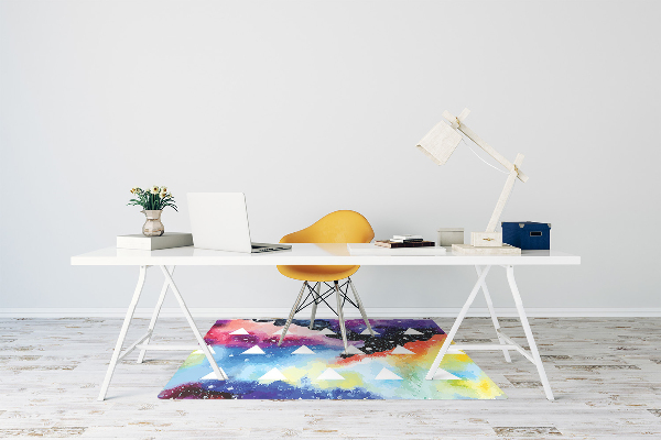 Alfombra para silla de escritorio Triángulos espaciales