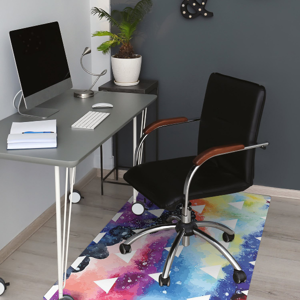 Alfombra para silla de escritorio Triángulos espaciales
