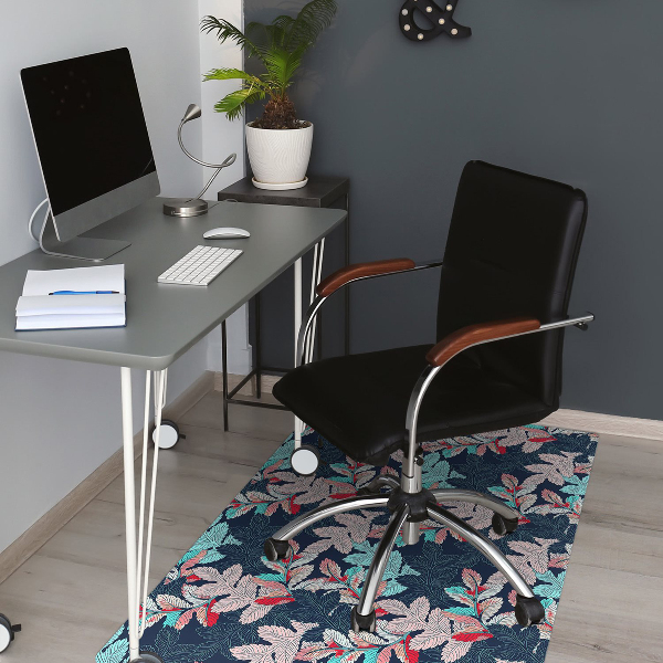Alfombra para silla de escritorio Patrón caducifolio