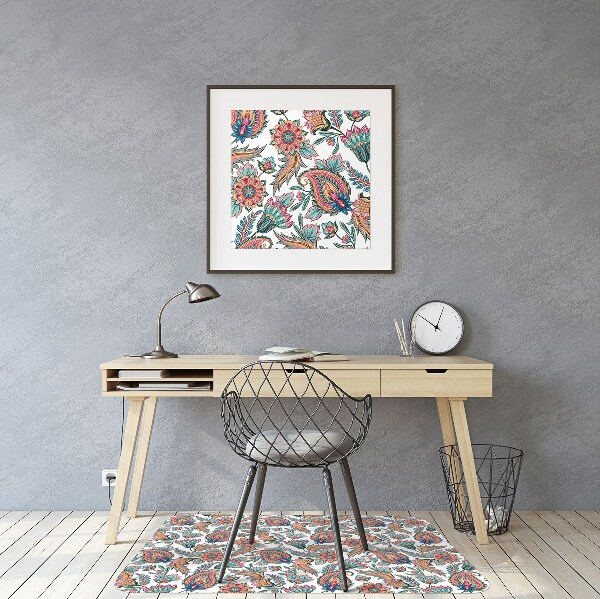 Alfombrilla para silla de escritorio Flores