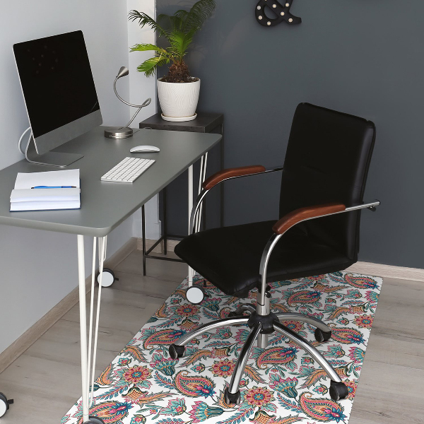 Alfombrilla para silla de escritorio Flores